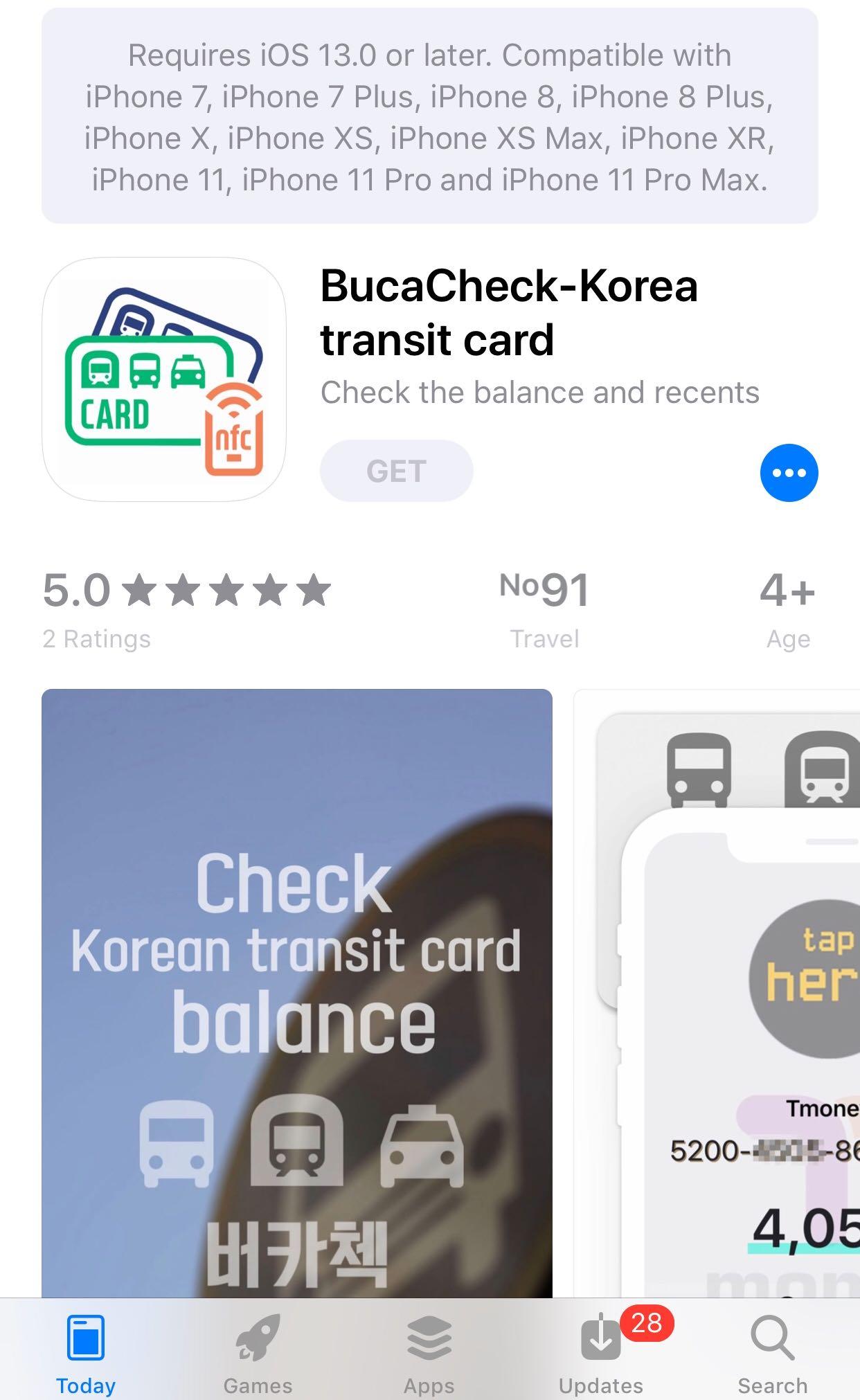 Korean App: T-money is sensible on phone? Check balances, transaction and boarding records all at once!